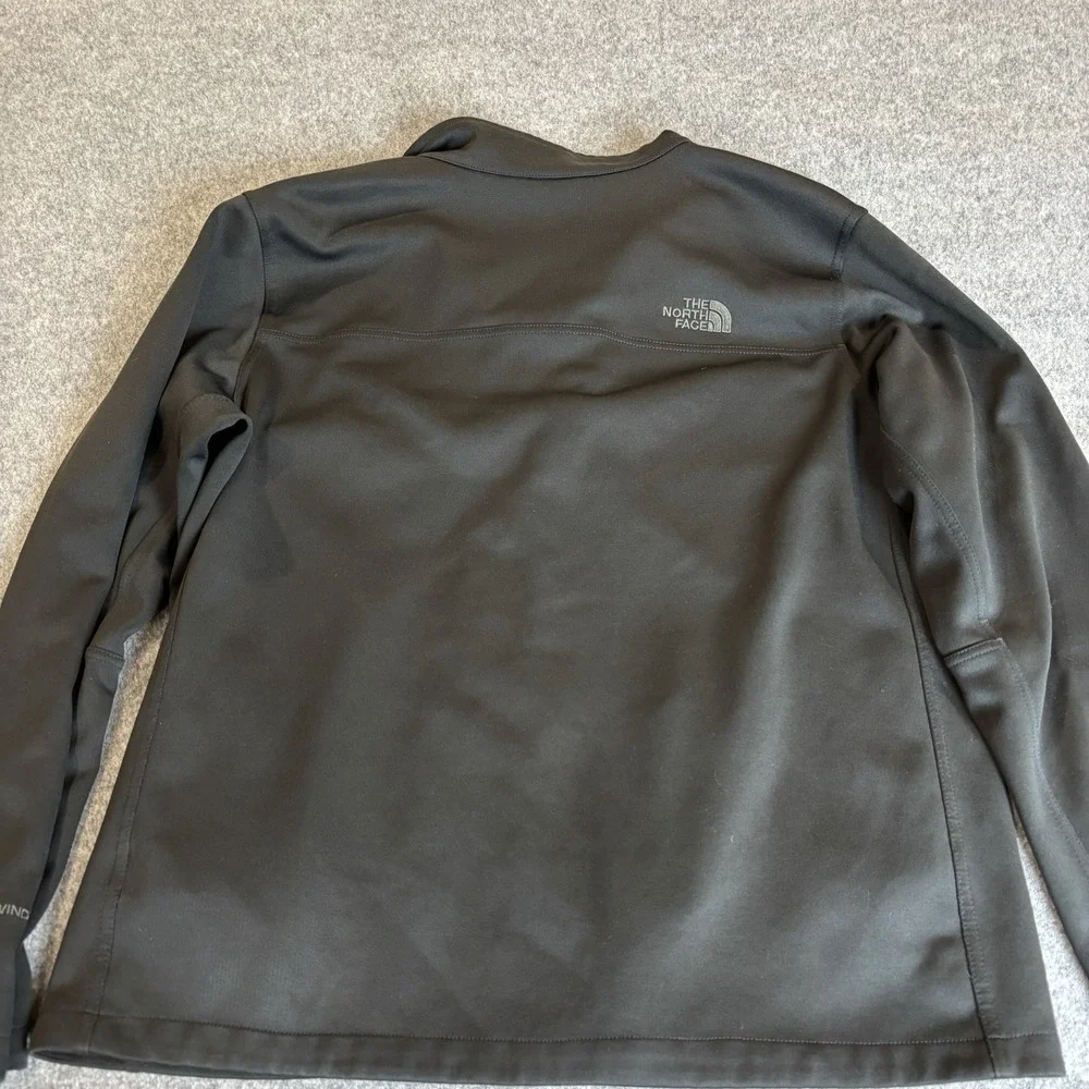 The North Face Jacket Mens‎ Xl Full Zip Up Black Polyester Softshell
